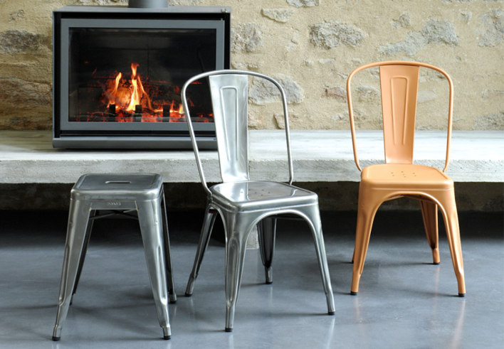 TOLIX | A chair + tabouret